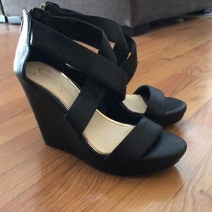 Jessica Simpson Black Wedges